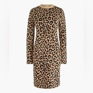 J. Crew Factory Leopard Sweater Dress
